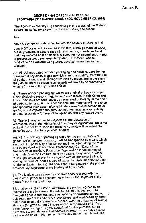 Phytosanitary Certificate issued by the official plant quarantine department of the US